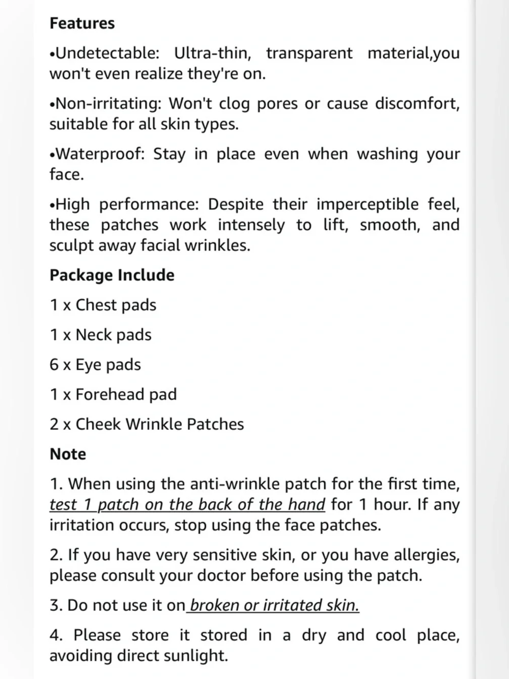 Anti Wrinkle Reusable Silicone Patches for Chest and Face